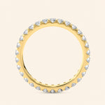 Load image into Gallery viewer, Back View Of V Split French Set Wedding Band
