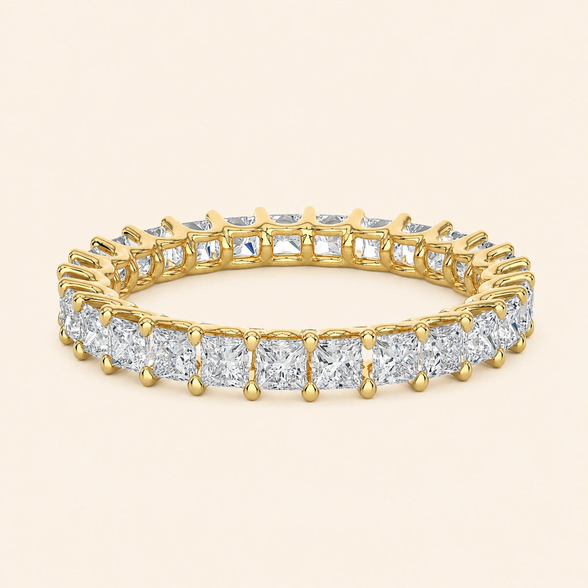 Front view of princess eternity band