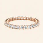 Load image into Gallery viewer, Front View Of Shared Prong Eternity Band
