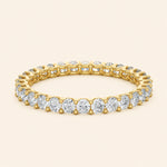 Load image into Gallery viewer, Front View Of Shared Prong Eternity Band
