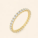 Load image into Gallery viewer, Angle View Of Shared Prong Eternity Band
