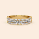 Load image into Gallery viewer, Front View Of Baguette Wedding Band
