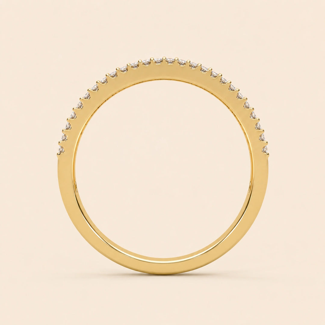Back View Of Baguette Wedding Band