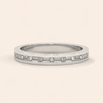 Load image into Gallery viewer, Front View Of Baguette Wedding Bands For Women
