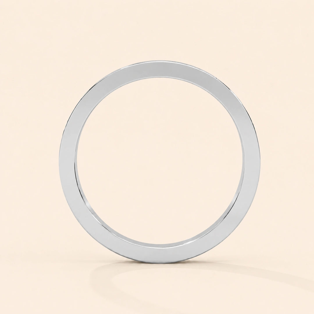 Back View Of Baguette Wedding Bands For Women