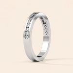 Load image into Gallery viewer, Side View Of Baguette Wedding Bands For Women
