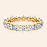 Load image into Gallery viewer, Front View Of Bar Prong Eternity Wedding Band
