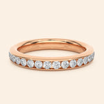 Load image into Gallery viewer, Front View Of Channel Set Eternity Wedding Band
