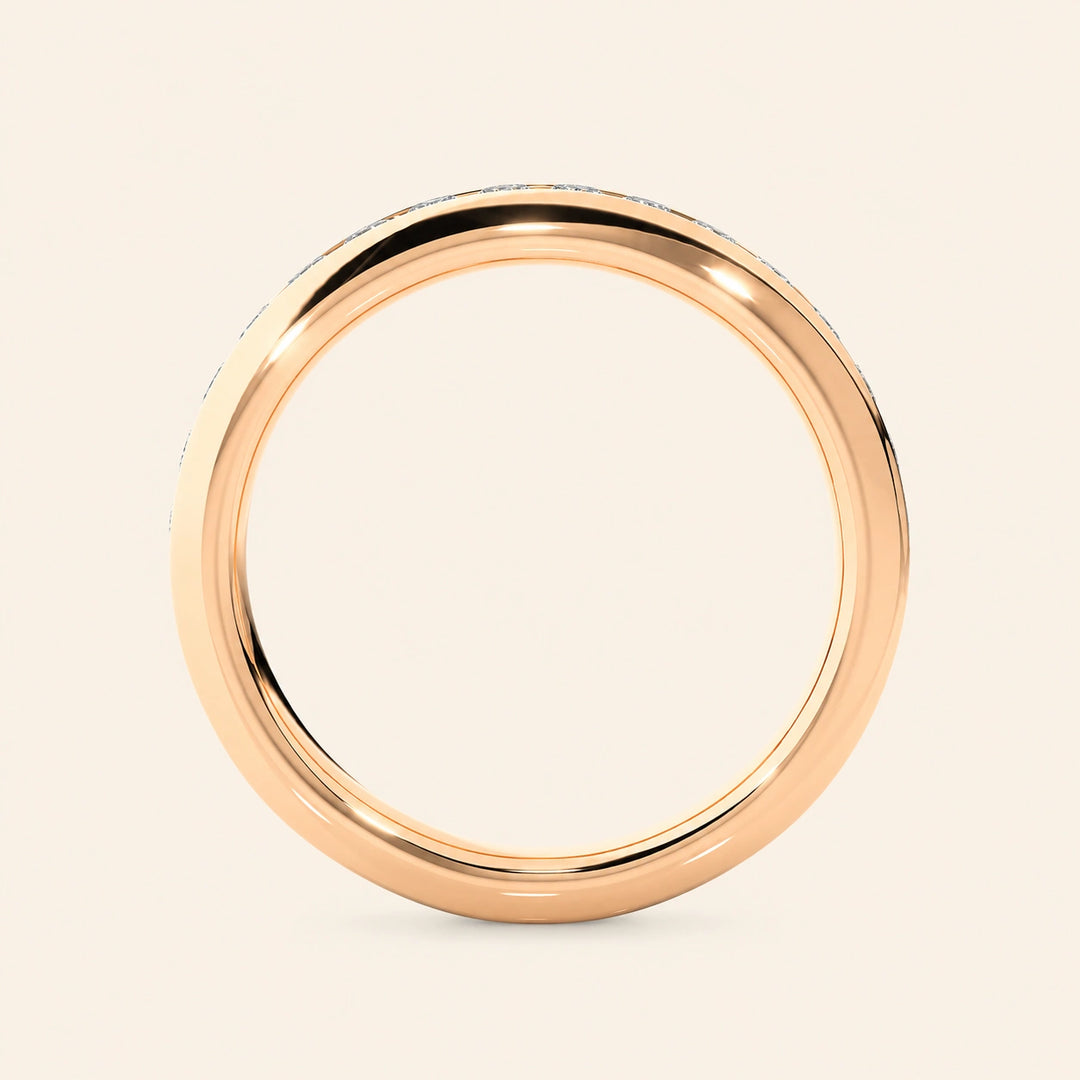 Back View Of Channel Set Eternity Wedding Band
