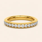 Load image into Gallery viewer, Front View Of Channel Set Eternity Wedding Band
