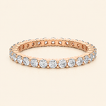 Load image into Gallery viewer, Front View Of Round Eternity Wedding Band
