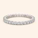 Load image into Gallery viewer, Front View Of Round Eternity Wedding Band

