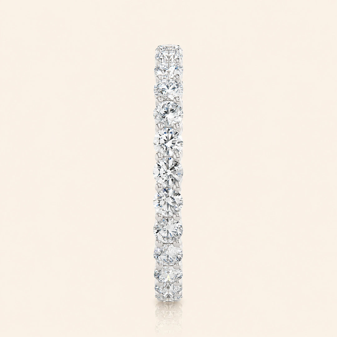 Side View Of Round Eternity Band