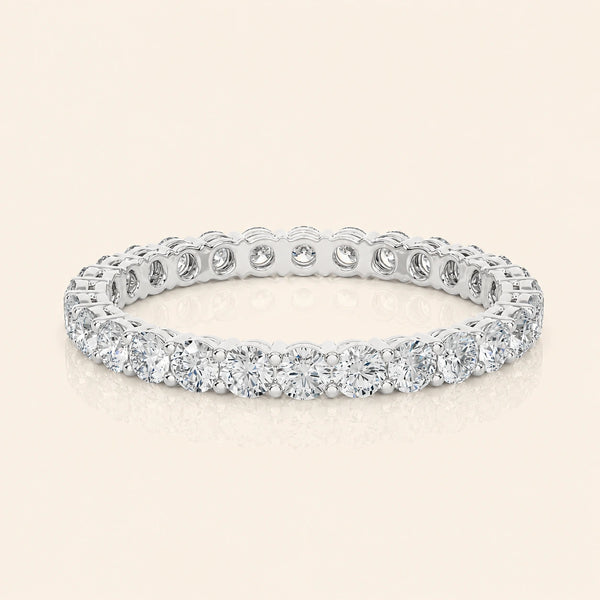 Front View Of Round Eternity Band
