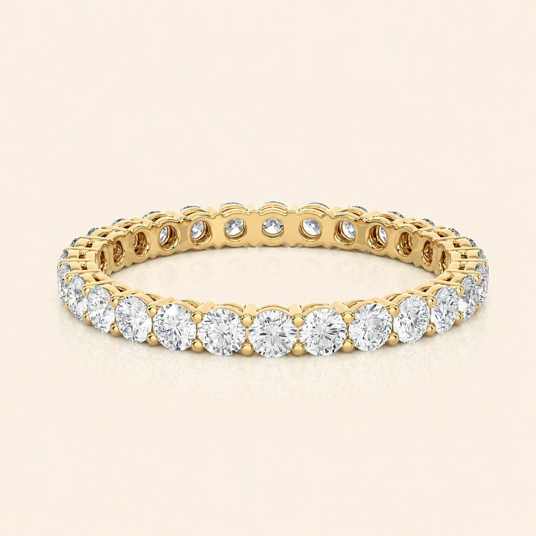 Front View Of Round Eternity Band