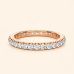 Load image into Gallery viewer, Front View Of French Set Eternity Band
