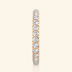 Load image into Gallery viewer, Side View Of French Set Eternity Band
