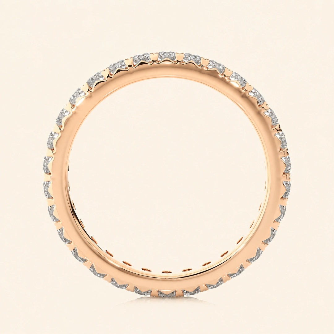 Back View Of French Set Eternity Band