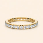 Load image into Gallery viewer, Front View Of French Set Eternity Band
