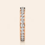 Load image into Gallery viewer, Side View Of Channel Set Eternity Band
