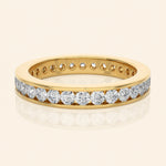 Load image into Gallery viewer, Front View Of Channel Set Eternity Band
