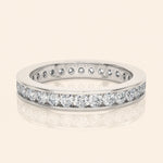 Load image into Gallery viewer, Front View Of Channel Set Eternity Band
