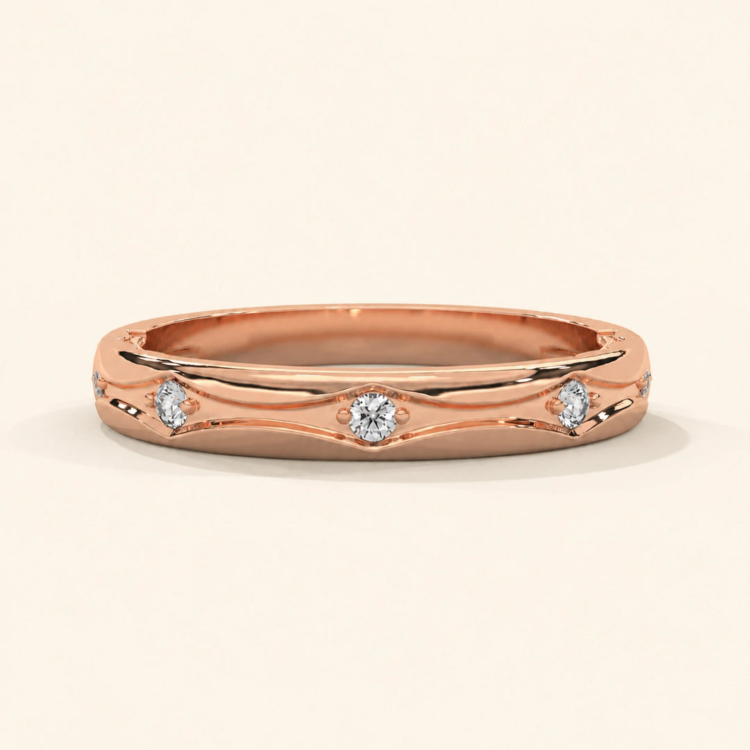 Front View Of Contour Wedding Band