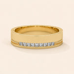 Load image into Gallery viewer, Front View Of Princess Cut Wedding Band
