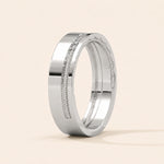Load image into Gallery viewer, Side View Of Princess Cut Wedding Band
