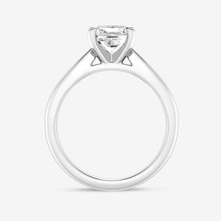 1 Ct Cushion Cut Solitaire Moissanite Engagement Ring in White Gold