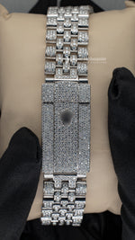 Load image into Gallery viewer, Back Side of Datejust Full Iced Out Moissanite Watch
