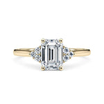 Load image into Gallery viewer, 1.60 Carat Emerald Cut Cluster Moissanite Ring in Rose Gold
