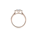 Load image into Gallery viewer, 1.60 Carat Emerald Cut Cluster Moissanite Ring in Rose Gold
