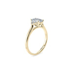 Load image into Gallery viewer, 1.60 Carat Emerald Cut Cluster Moissanite Ring in Rose Gold
