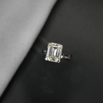 Load image into Gallery viewer, 3 Carat Emerald Cut Moissanite Ring
