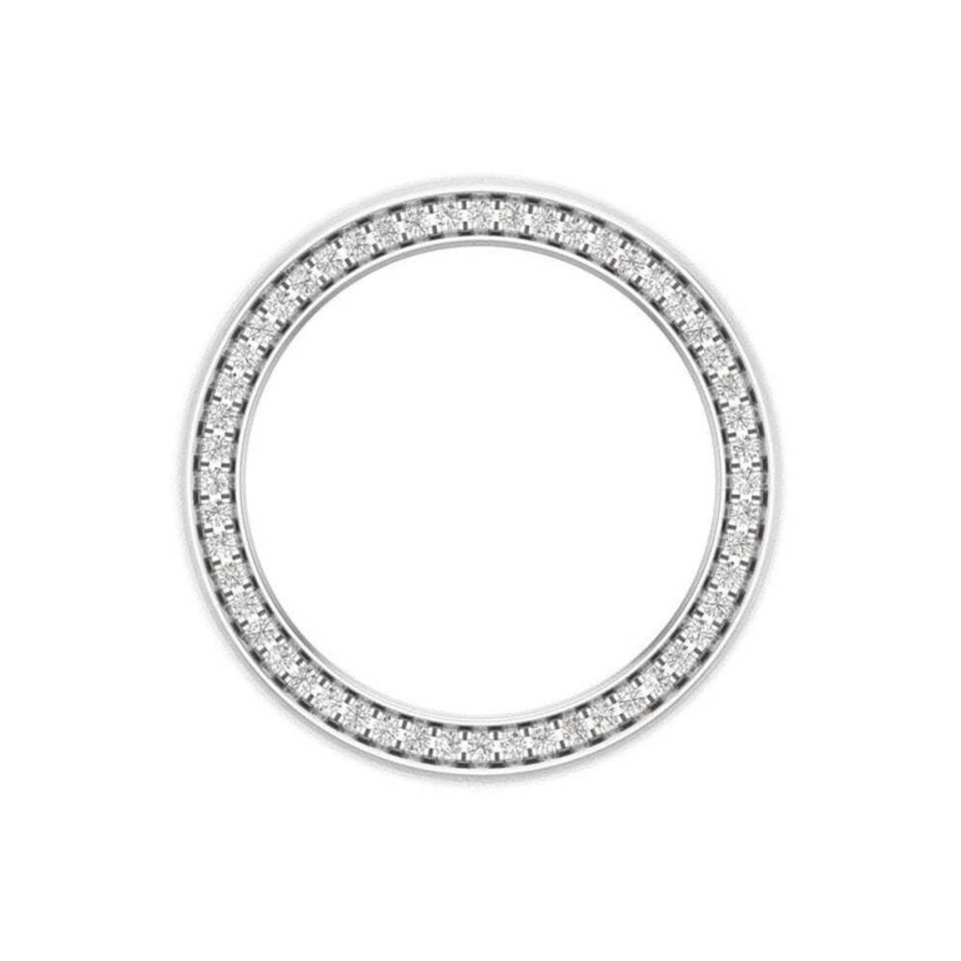 1 Carat Round Shaped Channel Set Moissanite Eternity Ring for Men