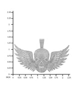 Load image into Gallery viewer, 3 Ct Round Cut Flying Skull Moissanite Pendant for Unisex
