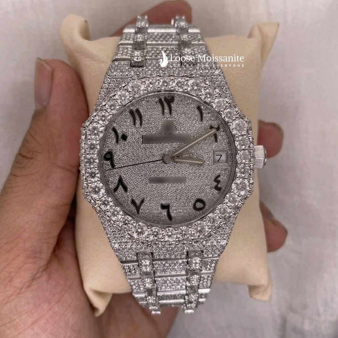 Front View Of High Quality Moissanite Watch