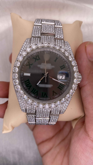 Iced Out Moissanite Watch
