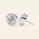 Load image into Gallery viewer, Round Solitaire Earrings
