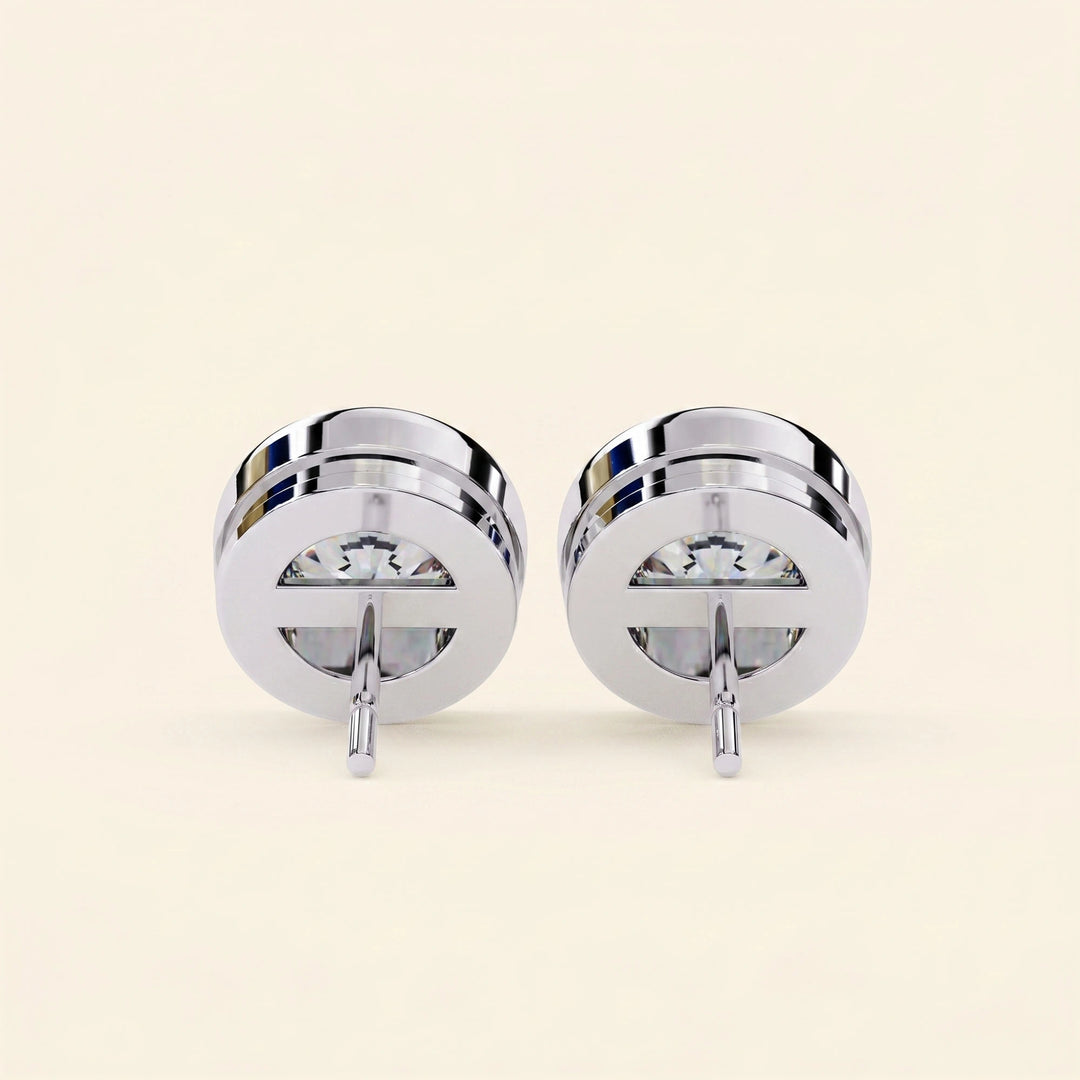 Round Solitaire Earrings