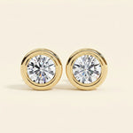 Load image into Gallery viewer, Round Solitaire Earrings
