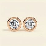 Load image into Gallery viewer, Round Solitaire Earrings
