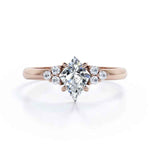 Load image into Gallery viewer, 1.80 Carat Kite Shape Moissanite Cluster Engagement Ring In White Gold
