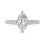 Load image into Gallery viewer, 1.20 Ct Marquise Cut  Hidden Halo Moissanite Ring in Rose Gold
