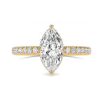 Load image into Gallery viewer, 1.20 Ct Marquise Cut  Hidden Halo Moissanite Ring in Rose Gold
