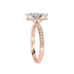 Load image into Gallery viewer, 1.20 Ct Marquise Cut  Hidden Halo Moissanite Ring in Rose Gold

