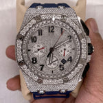 Load image into Gallery viewer, Front View Of Men's Moissanite Watches for Sale
