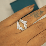 Load image into Gallery viewer, Moissanite Curved Wedding Band
