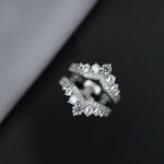 Load image into Gallery viewer, Moissanite Curved Wedding Band
